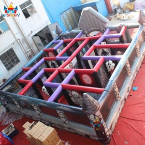 Labyrinthe gonflable d'Halloween hanté pour adultes et enfants, 8x8m, capacité de 5 à 10 personnes, maison hantée d'Halloween, laser game - Product Image 2