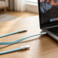 XTAURI 4 in 1 Bahan Silika Gel 5a Pengisian Cepat Simultan Kabel Data Hisap Pengisian Daya USB untuk Ponsel
