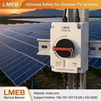 Interrupteur solaire étanche LMEB M12 DC pour extérieur, interrupteur photovoltaïque DC avec niveau IP66 1200V 32A pour systèmes DC 12V