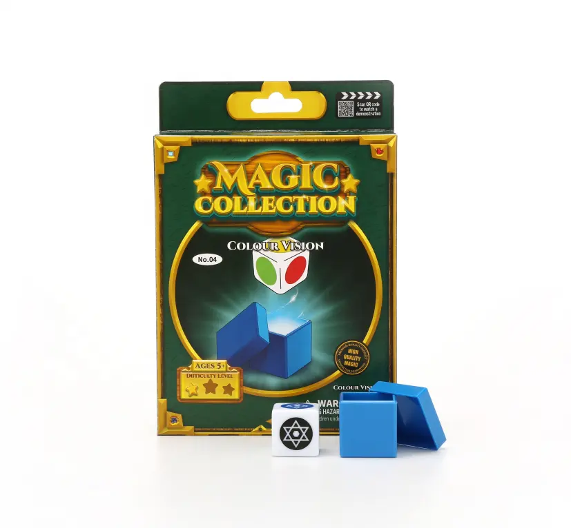 Unisex Kids Magic Tricks Cheap Plastic Stage Props Dice Box Colour- cnage Toys for Colour Vision Featuring Dice & Tricks Sale