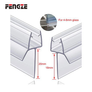 <span class=keywords><strong>Joint</strong></span> <span class=keywords><strong>de</strong></span> <span class=keywords><strong>porte</strong></span> <span class=keywords><strong>de</strong></span> <span class=keywords><strong>douche</strong></span> en verre incurvé transparent <span class=keywords><strong>de</strong></span> style moderne avec bande d'étanchéité inférieure et garantie d'un an - Product Image 4