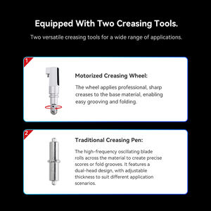 Machine de découpe et de pliage de carton A3 à double tête ZD500 PLUS, alimentation automatique, découpeuse de stickers 1000 pièces avec caméra CCD - Product Image 5