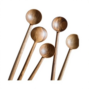 Hot Sale Personalized Bulk <b>Mini</b> Cooking Wooden Spoon Custom Engraved Logo Salad Servers Eco-Friendly Dishwasher Safe Home - Product Image 1