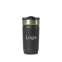 Mug à café isotherme portable en acier inoxydable 304, gobelet de voyage avec paille escamotable, anti-fuite, revêtement poudré, pour bureau et extérieur