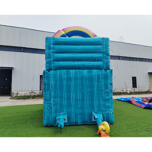 Château gonflable d'extérieur avec toboggan aquatique pour enfants, toboggan aquatique gonflable en PVC irisé Marshmallow, en vente - Product Image 4