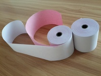Excellent prix 2 plis 3 plis Rouleaux de papier NCR 76x60mm Rouleau de papier carbone