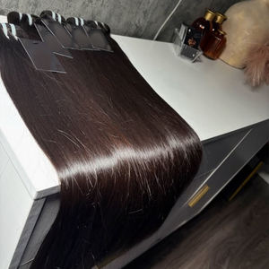 Venta al por mayor de cabello Remy con cutícula alineada, 100% cabello humano virgen brasileño liso en paquetes para la venta - Product Image 1