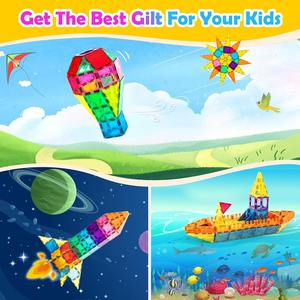 Blocs de construction magnétiques 3D, blocs de construction magnétiques, jouets éducatifs en plastique pour enfants, tout-petits - Product Image 3