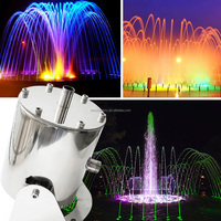 Fontaine musicale dansante en acier inoxydable de luxe au design moderne DEWY, garantie 3 ans pour la décoration extérieure de jardin et commerciale