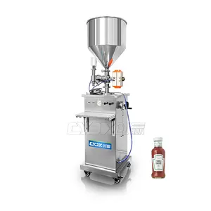 CYJX Hot Sale Semi Automatic Mixing And Heating Lipstick Bottle Filler Paste Filling Machine For Cosmetics Cream