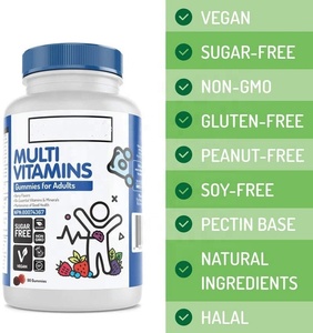 Las mejores gomitas multivitamínicas para adultos Vitaminas a <span class=keywords><strong>B</strong></span> C D E Vegetariano Sin OGM Sin <span class=keywords><strong>gluten</strong></span> Sin azúcar - Product Image 3