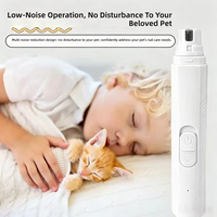 Lime à ongles électrique pour chiens et chats avec lumière LED, faible bruit, meule diamantée – Outil de façonnage des griffes pour la coupe des ongles des animaux de compagnie