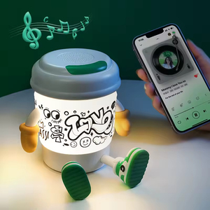 Lámpara de Escritorio Creativa con Altavoz Inalámbrico, Lámpara de Mesa para Dormitorio, Decoración, Soporte para Teléfono, Lámpara de Noche Linda para Niños - Product Image 1