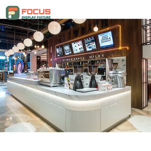 Vitrina Contemporánea para Café, Estructura de Madera Sólida, Área de Exhibición de Bolsas de Café, Vitrina Comercial para Cafetería - Product Image 3