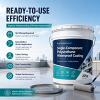 Revêtement imperméable en polyuréthane monocomposant, membrane liquide imperméable en PU pour toit, salle de bain, sous-sol, béton