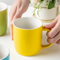Tasse en céramique avec couvercle et cuillère, logo personnalisé imprimé, motifs gravés, lettrage, style chinois, minimaliste, cadeau, idéale pour la maison et l'hôtel