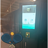 Kartlı, QR Kodlu ve Mobil Ödeme Özellikli Spor Alanları İçin Self Servis Tenis Raketi Kiralama Makinesi Akıllı Dolabı