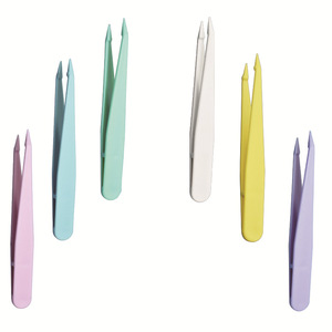 Small mochi tweezers, colored plastic, 8cm, hardened pointed tip, card clip, journal tool, scraper, release sticker clip - Product Image 3