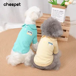 Manufacturer Wholesale Small Pet Cat Luxury Clothes Puppy Tide Brand Outwear Dog Polo Shirts Teddy Dog T-shirt