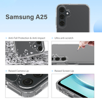 Matériau PC + TPU de haute qualité 2 en 1 prévention des chutes givrées étui de téléphone Android antichoc pour Samsung A25