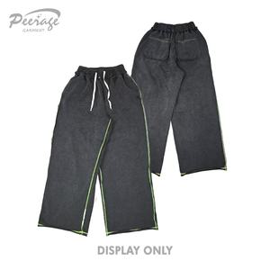 <span class=keywords><strong>Pantaloni</strong></span> Sportivi Larghi Personalizzati PEERAGE, <span class=keywords><strong>Pantaloni</strong></span> in Cotone Lavato all'Acido, Gamba Larga con Cucitura Inversa per <span class=keywords><strong>Uomo</strong></span> - Product Image 1