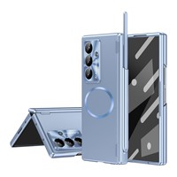   Étui de téléphone robuste magnétique avec support pour S Pen et protection d'écran pour Samsung Galaxy Z Fold 7 6, compatible avec la charge sans fil, coque rigide