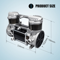 Compresseur d'air silencieux ZGK400P-70/2 à piston, moteur central, 70 L/min, sans huile, 2,0 bar