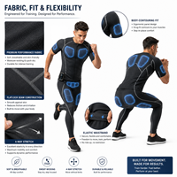 Smart Wireless EMS Yoga-Set für Herren mit Dual-Controllern, Wassersprühfunktion, Puls-Trainingsanzug, Jumpsuit, Workout-Fitness-Activewear Boutique