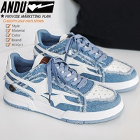 Fabrication de chaussures de sport chaussures décontractées de luxe avec logo personnalisé pour hommes chaussures en toile denim avec logo personnalisé