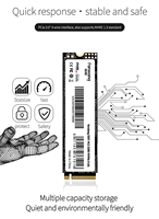 OEM Massal 128GB 256GB 512GB 1 2 TB 1TB 2 TB M2 M.2 2280 PCIe NVMe SSD PCI Express Gen3x4 Disco Duro Hard Drive dengan QLC Chips 3 B