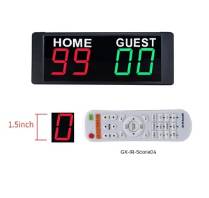 YIZHI Indoor LED 1.5inch Mini Screen Score Keeper Wall Mount <strong>Tabletop</strong> Digital Electric Scoreboard for <strong>Basketball</strong> with Remote