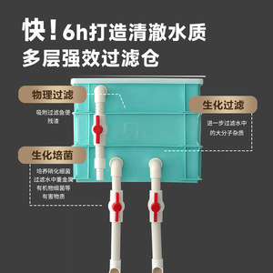 Petite boîte de filtre de réservoir de tortue boîte de roulement filtre supérieur pour séparation sèche et humide ventes directes de plastique pour aquarium - Product Image 4