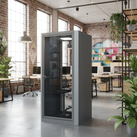 Cabines de bureau insonorisées multifonctionnelles durables UNIBOOTH, design moderne, mobiles, pour la confidentialité, les réunions, le bureau à domicile, les bâtiments, les hôtels, précision