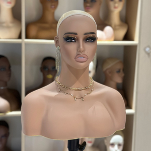 Yeni kadın PVC kafa kukla plastik manken kafa ekran peruk manken kafa - Product Image 3