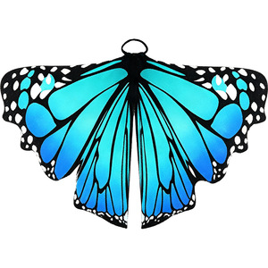Ailes de papillon pour enfants, costume de cosplay, vêtements de scène, ailes à motifs orange et noir avec poignée annulaire - Product Image 3