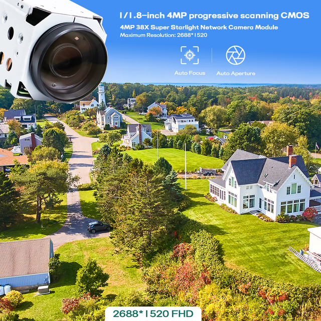 4MP PTZ AI Camera, 38x Optical Zoom, AI Face & Multi-Target Tracking, 512GB Edge Storage