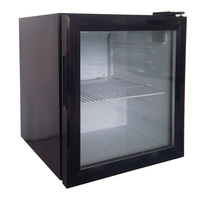 Réfrigérateur de comptoir personnalisé 52L pour boissons, avec porte simple et éclairage LED, pour affichage de canettes de bière en magasin de proximité