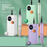 Oferta Especial: Taladro de Uñas Portátil Inalámbrico con Carga USB, 30000 RPM, Colores Macaron, Máquina Lijadora de Uñas, Lima Eléctrica para Salón y Hogar