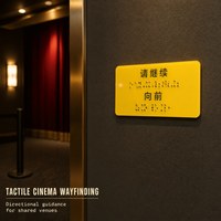 Panneaux de signalisation en braille en acrylique personnalisés pour les maisons de retraite, les cinémas, les établissements médicaux et les espaces publics