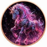 Koin Tembaga Murni 999 1 oz Seri Unicorn, Relief Tinggi Berkilau 3D Warna UV, Edisi Kolektor Warna-warni