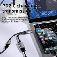 Adaptor USB C ke USB OTG 2 dalam 1, kabel adaptor dan kabel pengisi daya dengan pengisian daya PD 60W, adaptor wanita untuk iPad Pro,Samsung,iPhone 16 15