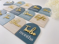 Acrylic Arch Baby Milestone Cards: Embrassez la joie des jalons Créez des souvenirs durables à chaque pas Acrylic Arch Baby Milestone