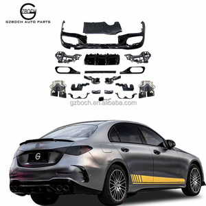 Diffuseur W206 C43 AMG pour Benz W206 classe C C200L C240 <span class=keywords><strong>C250</strong></span> c280 mise à niveau C43 AMG embouts de lèvre arrière - Product Image 1