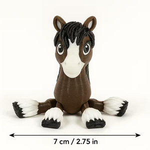 FUSEJOY Figurine imprimée en 3D la plus vendue, 8 cm, articulations mobiles, modèle d'animal mignon, multicolore, anti-stress - Product Image 3