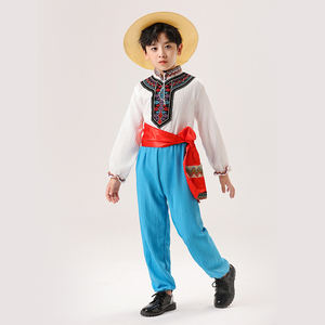 Bélgica Niños Niñas Vestido de fiesta tradicional Rendimiento Traje tradicional para niños - Product Image 2