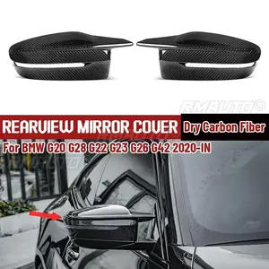 Cubiertas de Espejos Retrovisores de Fibra de Carbono Seca para BMW Serie 2/3/4 G20 G28 G22 G23 G26 G42 2020- en adelante, Reemplazo de Carcasas de Espejos Laterales - Product Image 1