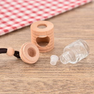 खाली लकड़ी की सभी फांसी वाली कार एयर फ्रेशनर डिफ्यूज़र बोतल खाली ग्लास की बोतल 5 मिली - Product Image 5