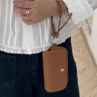 Étui à lunettes en cuir PU YY, pochette souple pour lunettes de soleil, étui portable pour lunettes avec dragonne