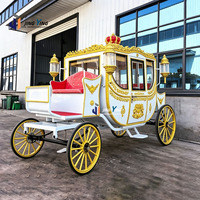 Calèche royale élégante Premium pour mariages et événements, stock prêt à monter, chariot gonflable d'Halloween