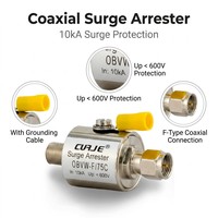 Parafoudre d'antenne OBVW F/75C Mâle vers Femelle 75 Ohm Coaxial, Dispositif de protection contre les surtensions 10KA